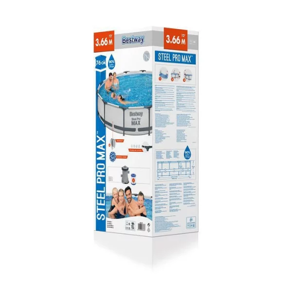 BESTWAY БАСЕЙН 56416 STEEL PRO MAX 3.66M X 76CM БАСЕЙНИ BESTWAY БАСЕЙН 56416 STEEL PRO MAX 3.66M X 76CM