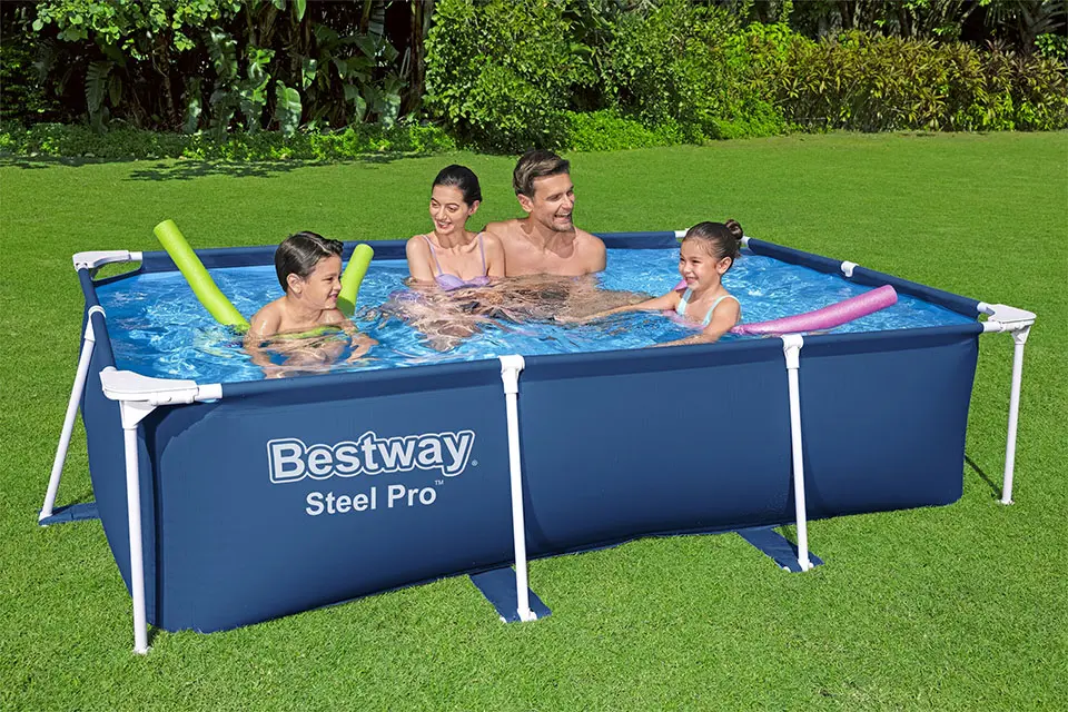 Сглобяем Басейн BESTWAY Steel Pro 56411 300x201x66 см с Филтърна Помпа БАСЕЙНИ Сглобяем Басейн BESTWAY Steel Pro 56411 300x201x66 см с Филтърна Помпа