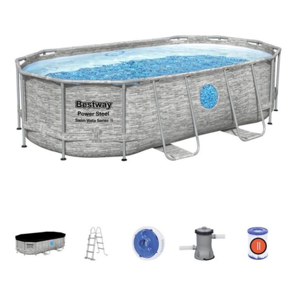 Голям Сглобяем Басейн 427X250X100CM BESTWAY 56714 БАСЕЙНИ Голям Сглобяем Басейн 427X250X100CM BESTWAY 56714