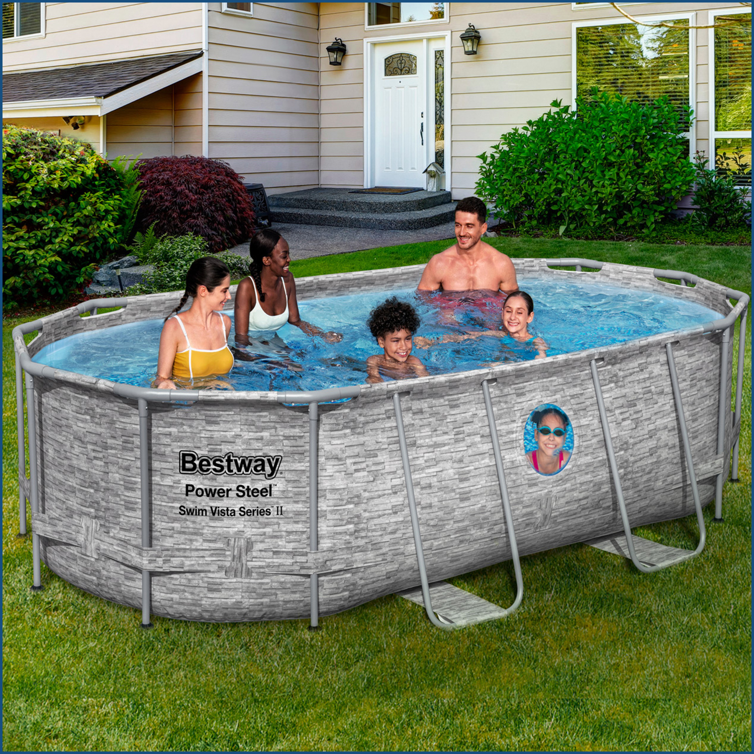 Голям Сглобяем Басейн 427X250X100CM BESTWAY 56714 БАСЕЙНИ Голям Сглобяем Басейн 427X250X100CM BESTWAY 56714