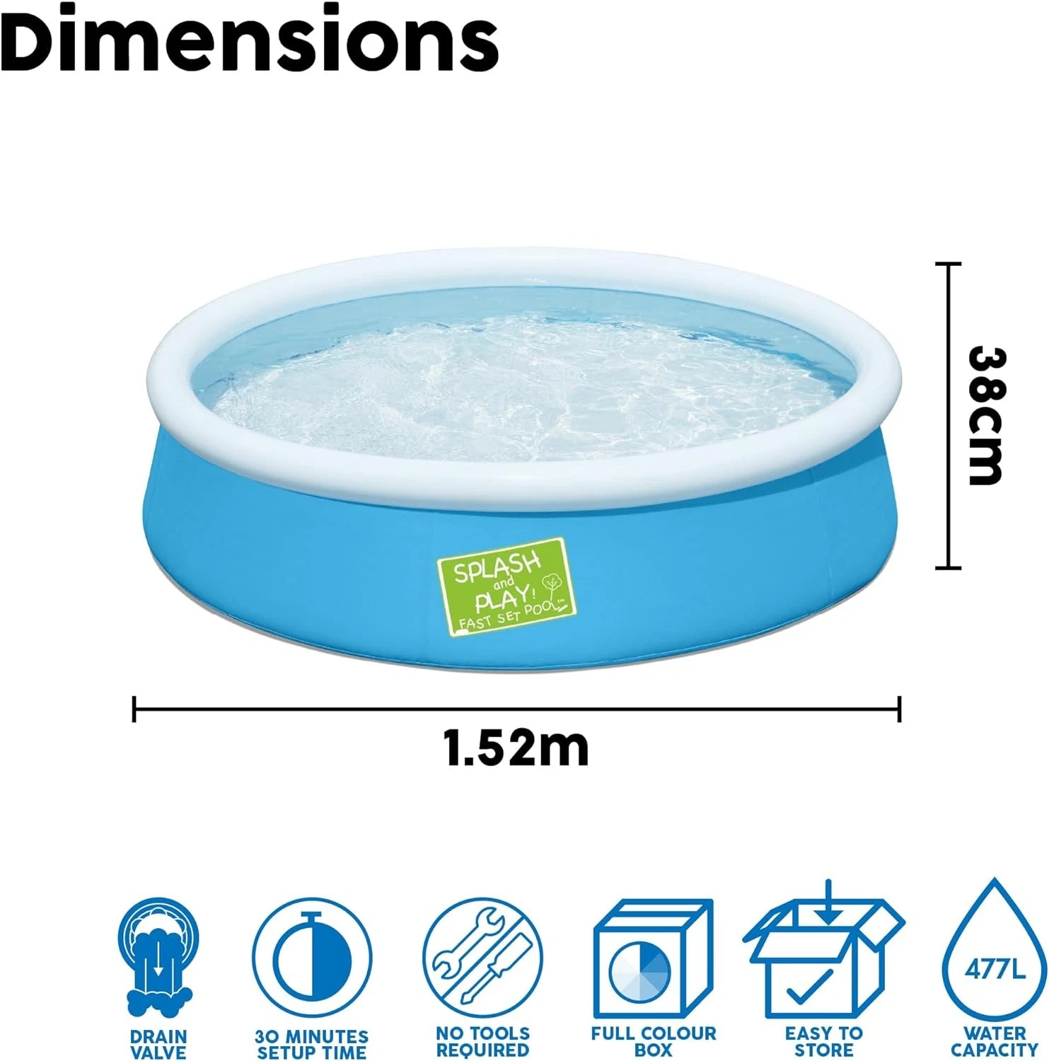 Басейн Детски Надуваем 152×38см Bestway 57241 Splash and Play БАСЕЙНИ Басейн Детски Надуваем 152×38см Bestway 57241 Splash and Play