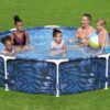 БАСЕЙН СГЛОБЯЕМ BESTWAY Steel Pro 56985 305×66см С ПОМПА