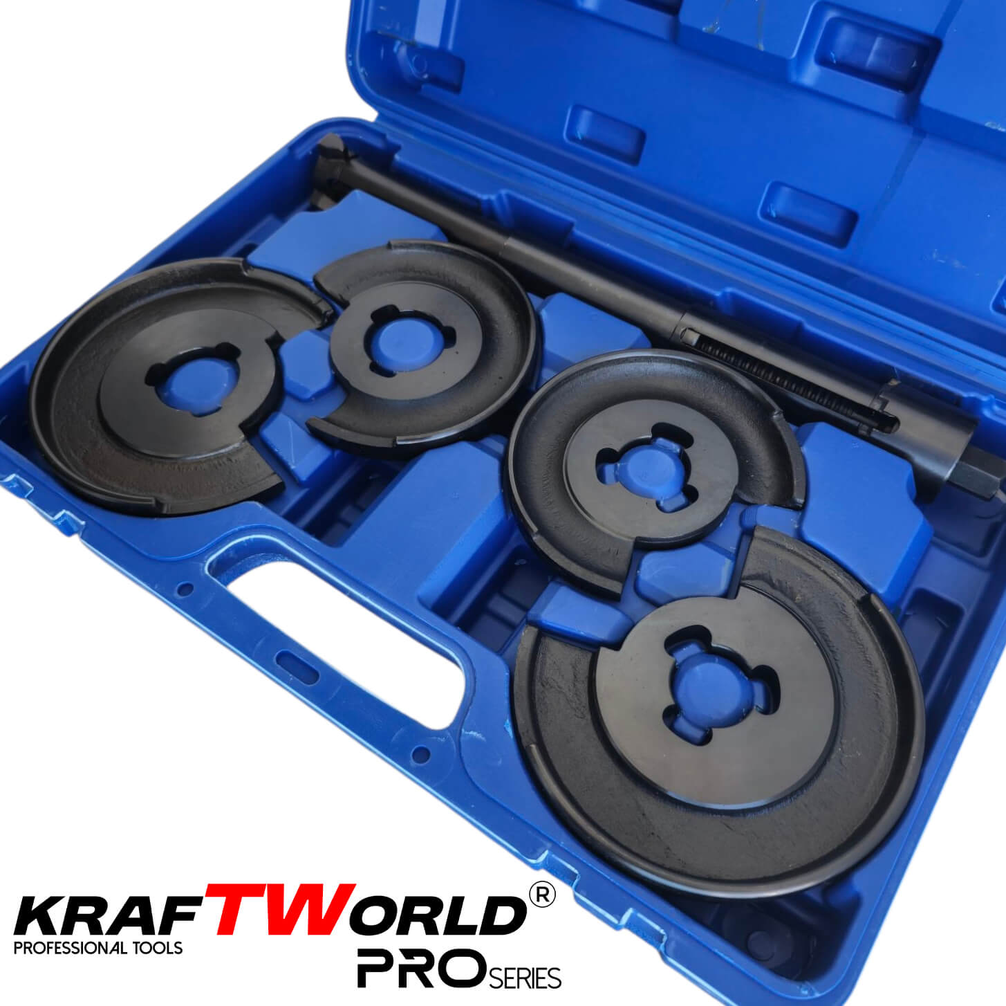 Комплект за монтаж/демонтаж на пружини KraftWorld Pro – 5 части АВТО Комплект за монтаж/демонтаж на пружини KraftWorld Pro – 5 части