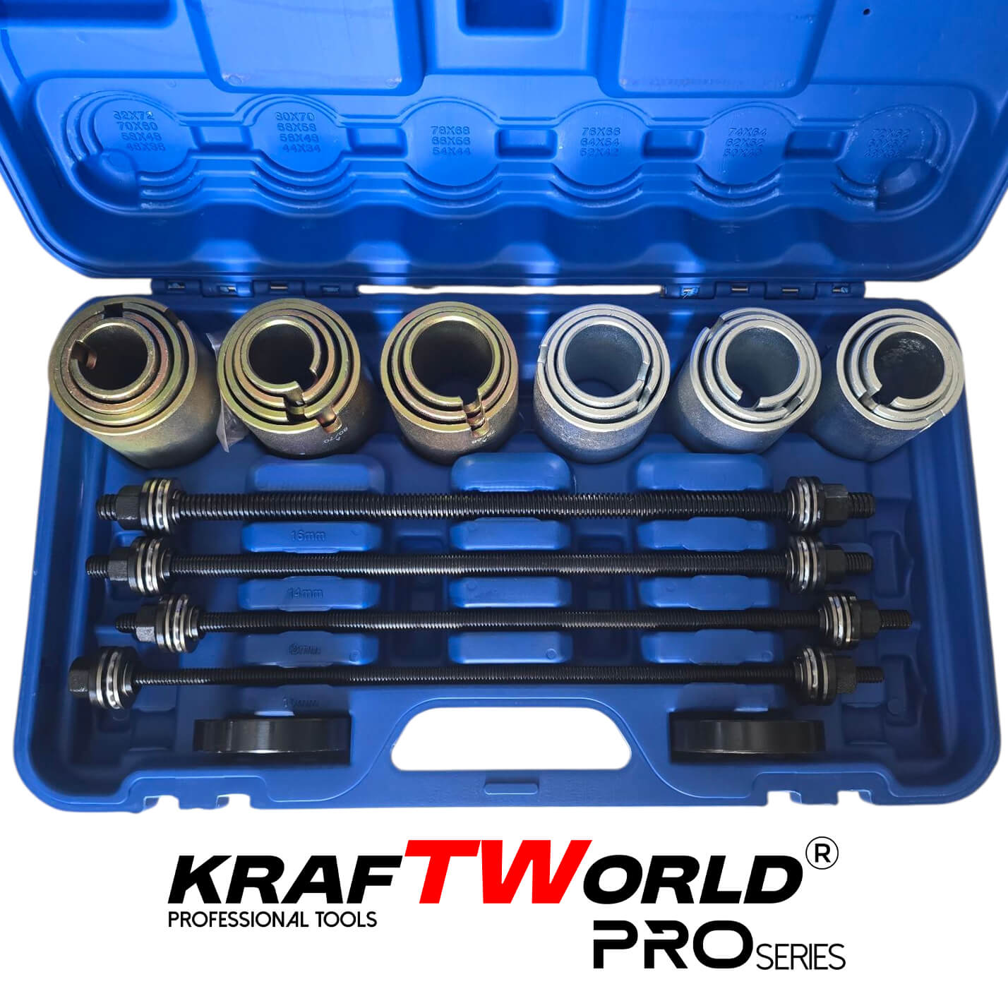 KraftWorld Pro – Комплект за монтаж и демонтаж на селенови втулки, лагери и семеринги АВТО KraftWorld Pro – Комплект за монтаж и демонтаж на селенови втулки, лагери и семеринги