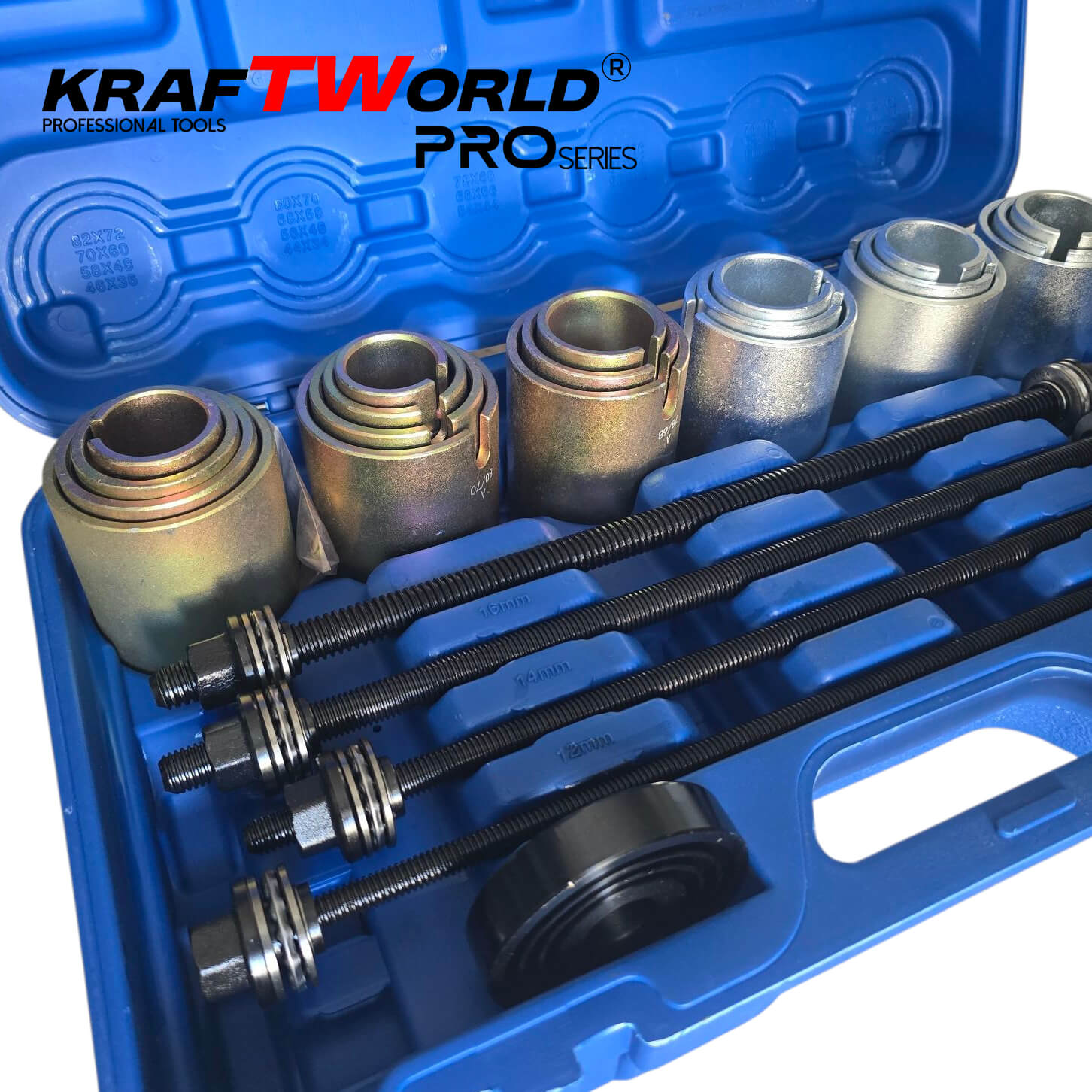 KraftWorld Pro – Комплект за монтаж и демонтаж на селенови втулки, лагери и семеринги АВТО KraftWorld Pro – Комплект за монтаж и демонтаж на селенови втулки, лагери и семеринги
