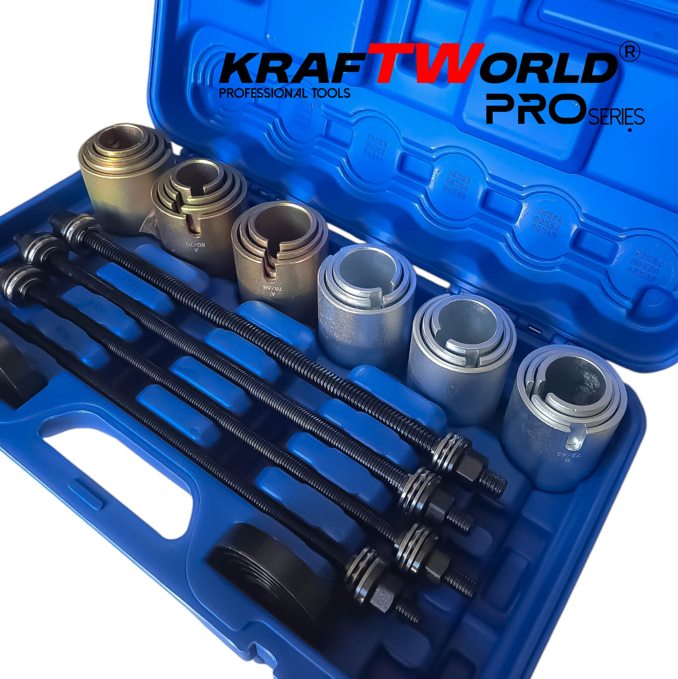KraftWorld Pro – Комплект за монтаж и демонтаж на селенови втулки, лагери и семеринги АВТО KraftWorld Pro – Комплект за монтаж и демонтаж на селенови втулки, лагери и семеринги