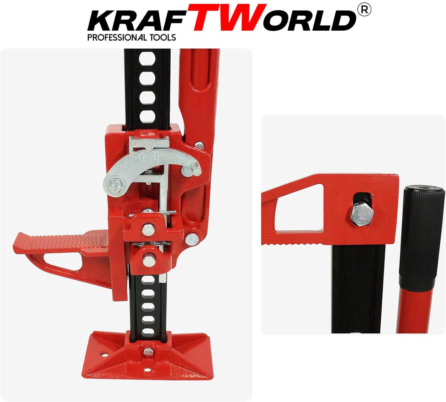 KraftWorld Pro – Универсален крик 60″ с товароносимост 3 тона АВТО KraftWorld Pro – Универсален крик 60″ с товароносимост 3 тона