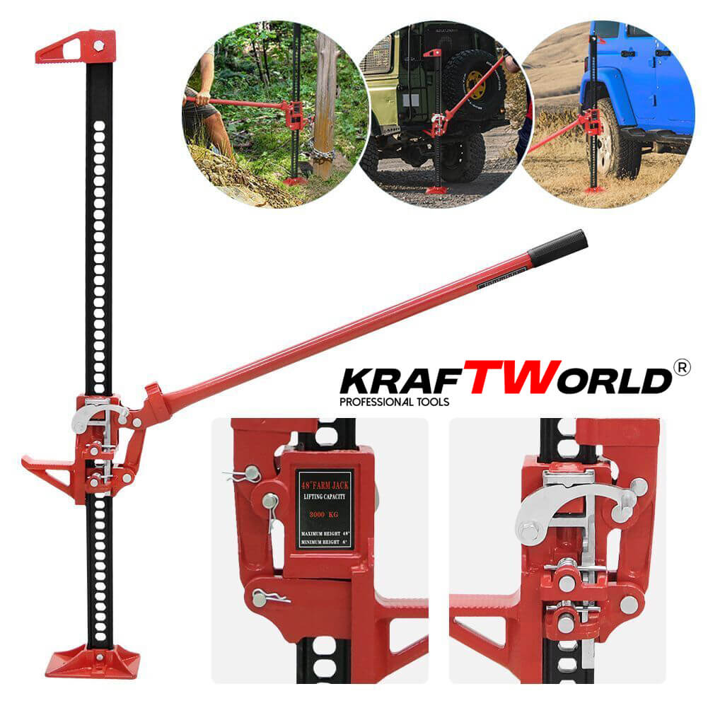 KraftWorld Pro Универсален крик 48″ с товароносимост 3 тона АВТО KraftWorld Pro Универсален крик 48″ с товароносимост 3 тона