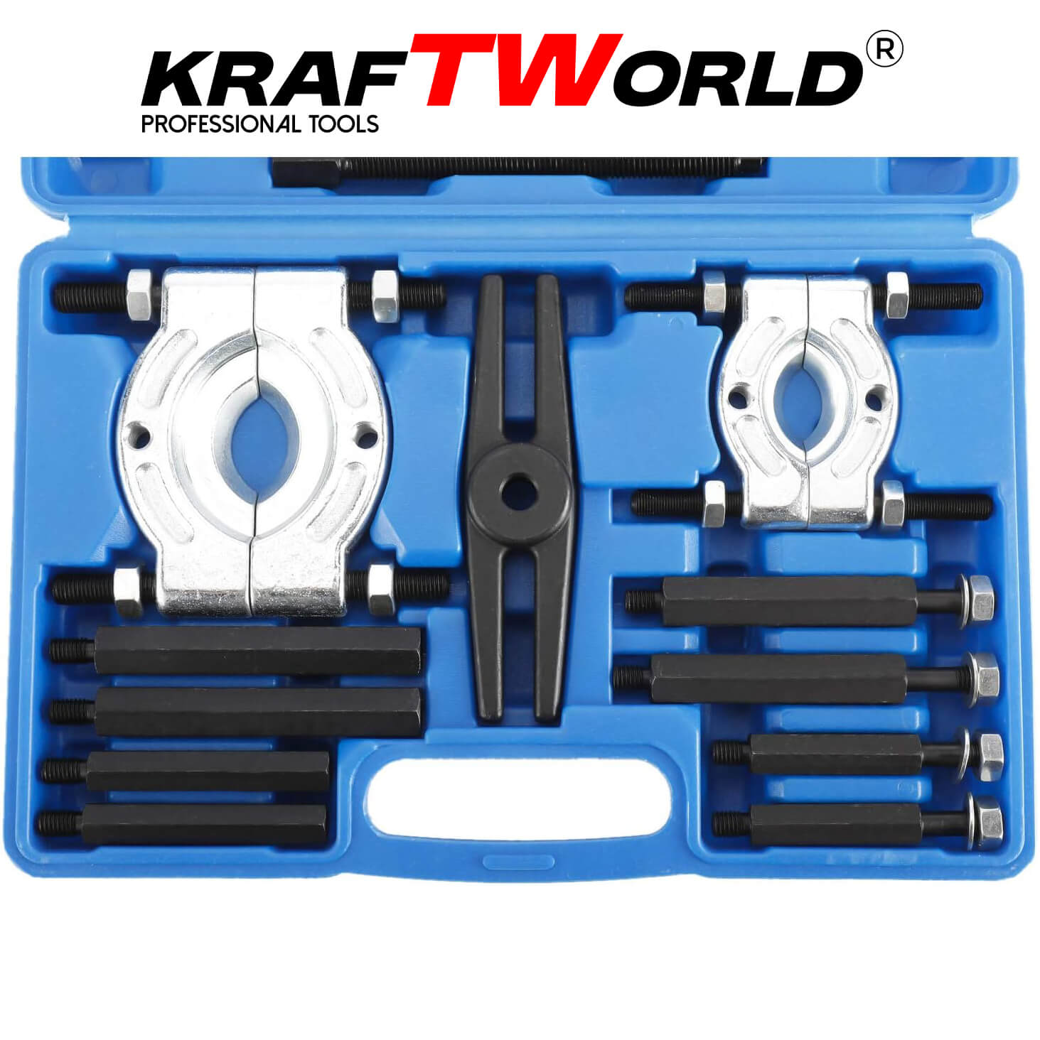 KraftWorld Pro – Инструмент за демонтаж на лагери и зъбни колела 30–70 мм АВТО KraftWorld Pro – Инструмент за демонтаж на лагери и зъбни колела 30–70 мм