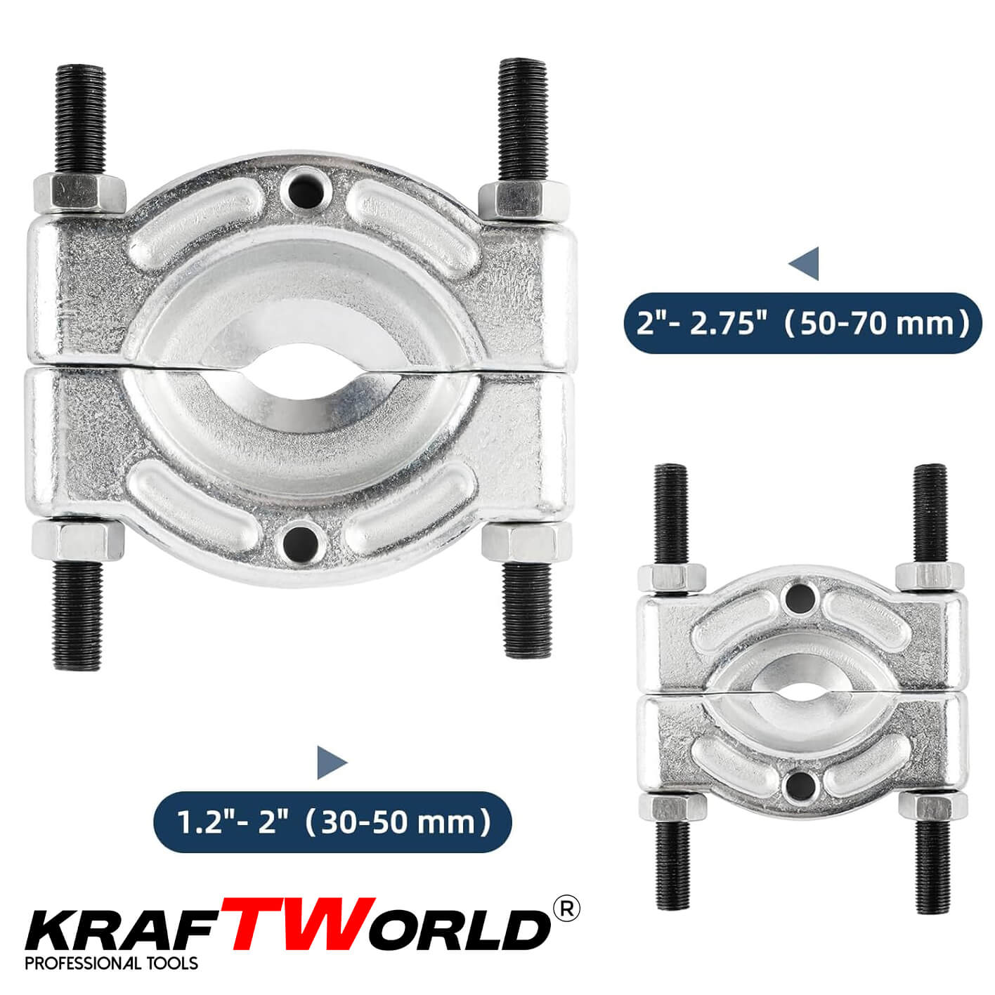 KraftWorld Pro – Инструмент за демонтаж на лагери и зъбни колела 30–70 мм АВТО KraftWorld Pro – Инструмент за демонтаж на лагери и зъбни колела 30–70 мм