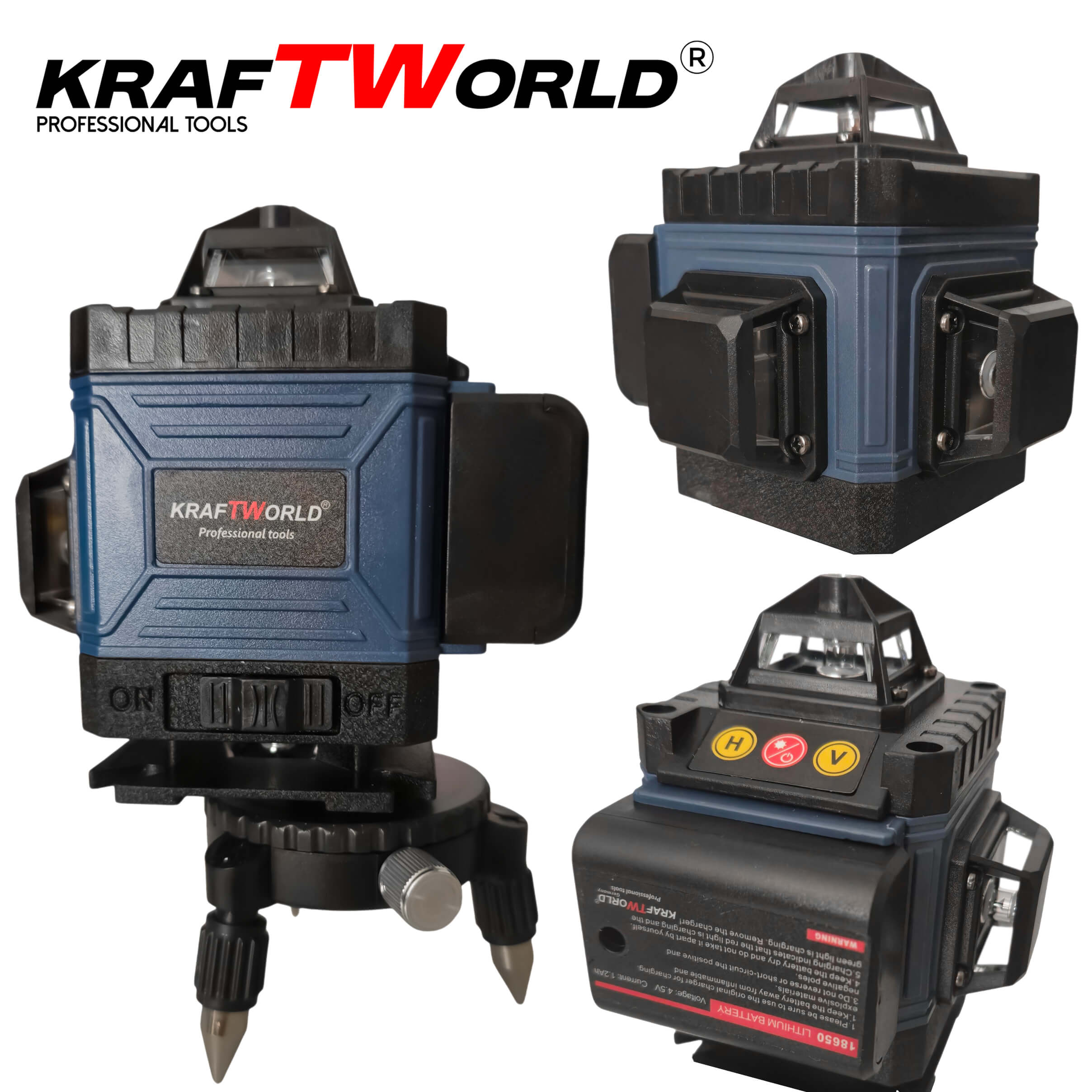 Комплект KraftWorld 5в1 – Лазерен нивелир, Гайковерт, Винтоверт, Перфоратор, Ъглошлайф с батерии и куфар АКУМУЛАТОРНИ ИНСТРУМЕНТИ Комплект KraftWorld 5в1 – Лазерен нивелир, Гайковерт, Винтоверт, Перфоратор, Ъглошлайф с батерии и куфар