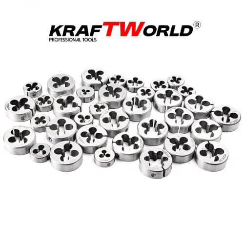 Комплект метчици и плашки KraftWorld 110 части РЪЧНИ ИНСТРУМЕНТИ Комплект метчици и плашки KraftWorld 110 части