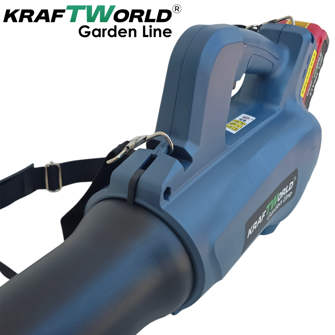 Акумулаторна Духалка за листа KraftWorld Garden Line – 21V, 240W, с 2 батерии АКУМУЛАТОРНИ ИНСТРУМЕНТИ Акумулаторна Духалка за листа KraftWorld Garden Line – 21V, 240W, с 2 батерии