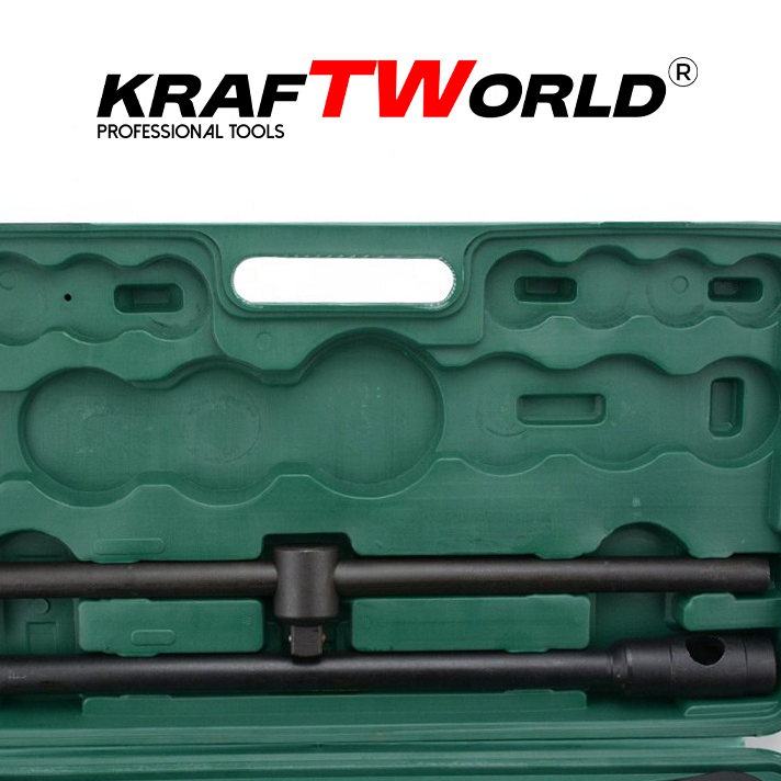 Професионално гедоре за камиони KraftWorld 26 части – тресчотка, удължители, адаптер РЪЧНИ ИНСТРУМЕНТИ Професионално гедоре за камиони KraftWorld 26 части – тресчотка, удължители, адаптер