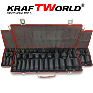 Професионални ударни вложки KraftWorld 35 части – стандартни и дълбоки 1/2″ АВТО Професионални ударни вложки KraftWorld 35 части – стандартни и дълбоки 1/2"