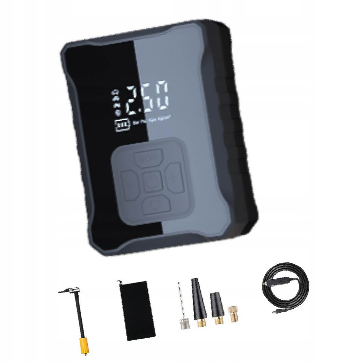 Акумулаторен компресор за гуми с LED екран и Power Bank, USB Type-C АВТО Акумулаторен компресор за гуми с LED екран и Power Bank, USB Type-C