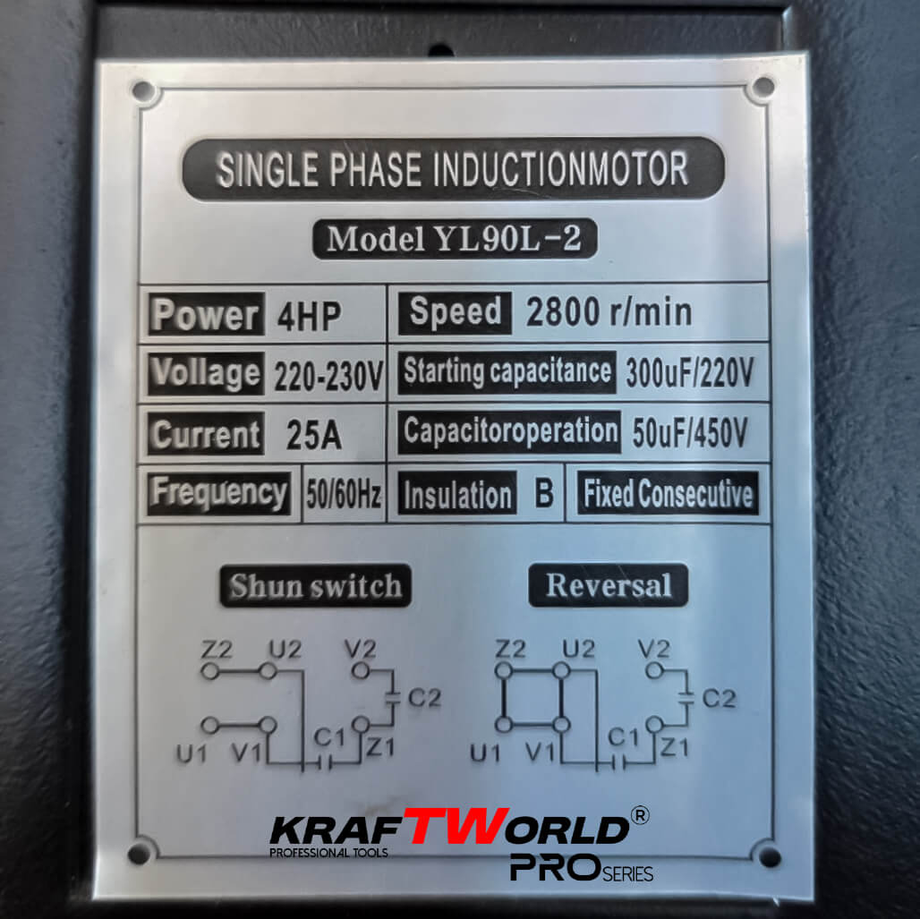 Трибутален въздушен компресор KraftWorld 200L | 4HP | 8 bar АВТО Трибутален въздушен компресор KraftWorld 200L | 4HP | 8 bar