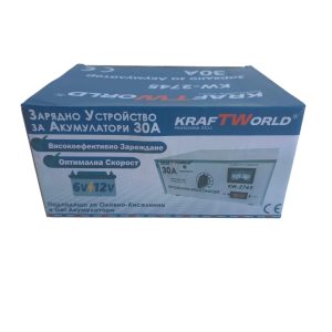 Зарядно за акумулатор KraftWorld – 30A, 6V и 12V, 220V – Автомобили, Мотоциклети, Бусове