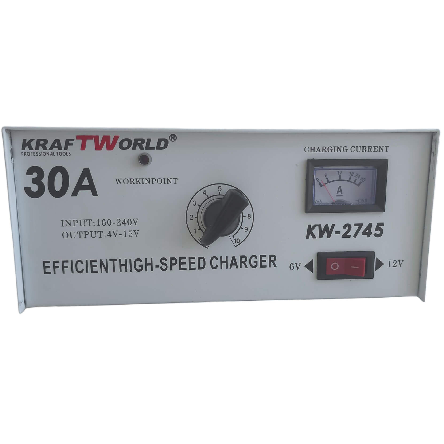 Зарядно за акумулатор KraftWorld – 30A, 6V и 12V, 220V – Автомобили, Мотоциклети, Бусове АВТО Зарядно за акумулатор KraftWorld – 30A, 6V и 12V, 220V – Автомобили, Мотоциклети, Бусове