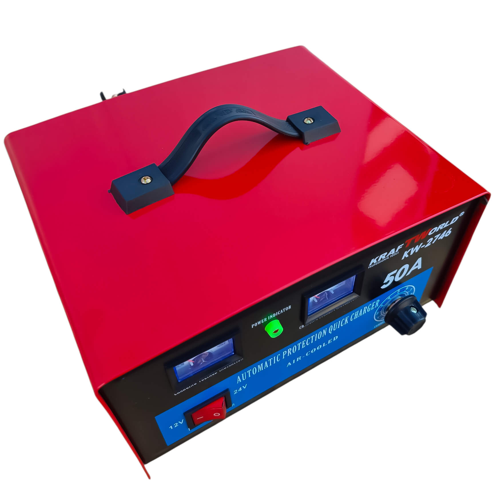 Зарядно за акумулатори KraftWorld KW-2746 – 50A, 12V/24V, Бързо и Ефективно АВТО Зарядно за акумулатори KraftWorld KW-2746 – 50A, 12V/24V, Бързо и Ефективно
