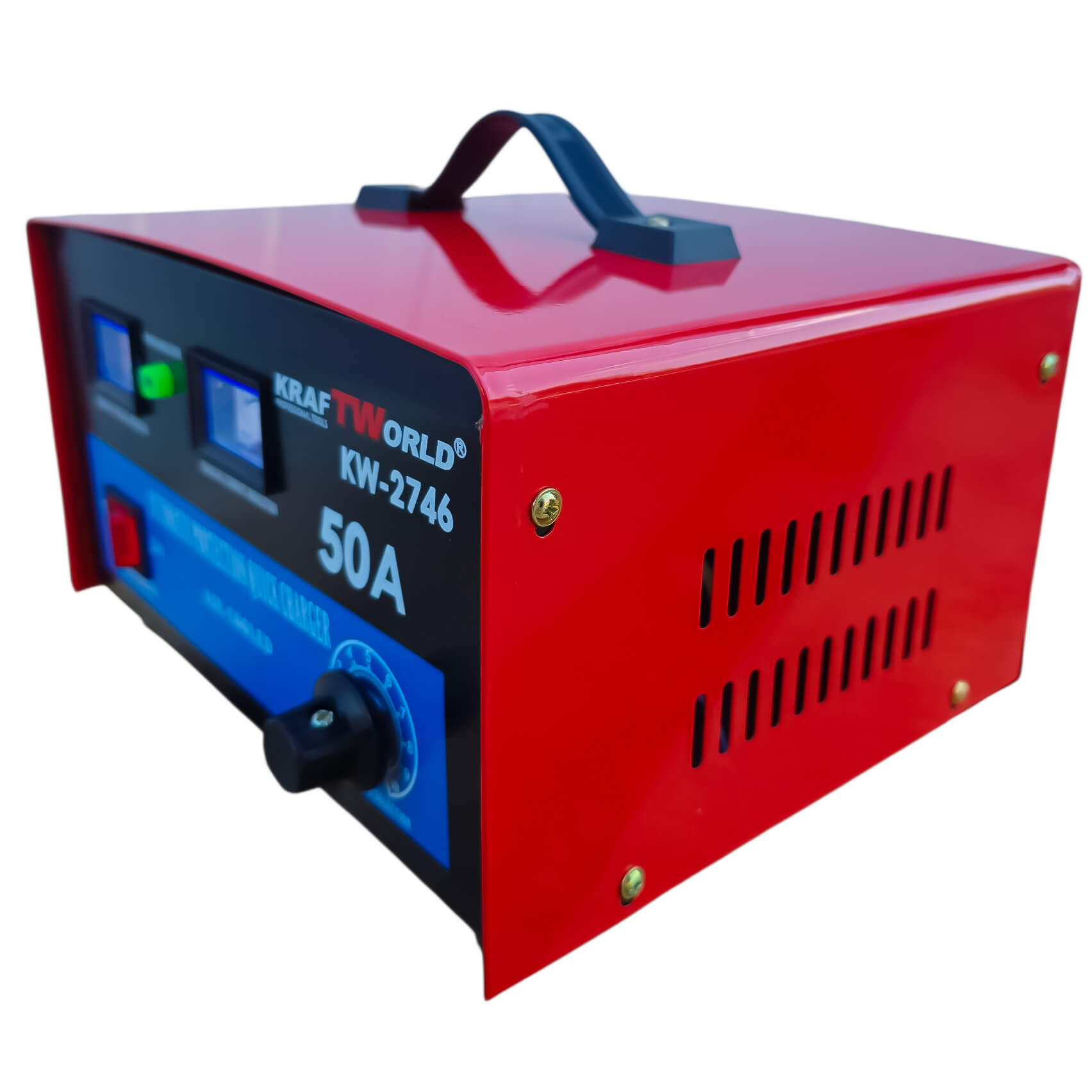 Зарядно за акумулатори KraftWorld KW-2746 – 50A, 12V/24V, Бързо и Ефективно АВТО Зарядно за акумулатори KraftWorld KW-2746 – 50A, 12V/24V, Бързо и Ефективно