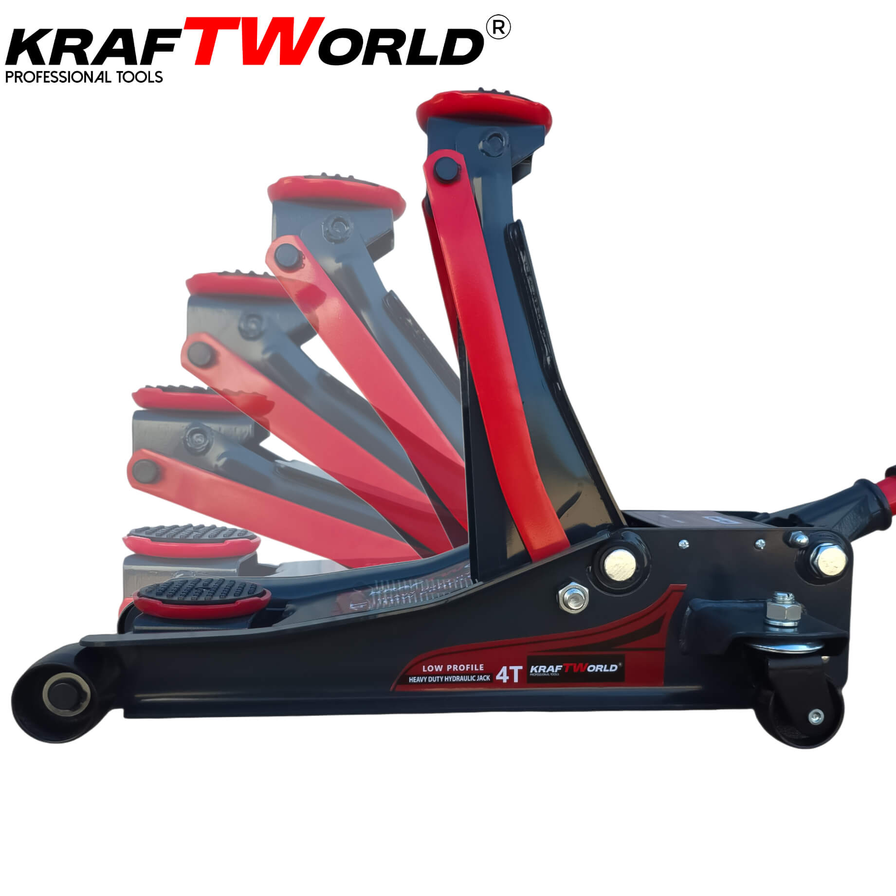 4T Нископрофилен Хидравличен Крик с Двойна Помпа KraftWorld – 4T, 83–465 мм АВТО 4T Нископрофилен Хидравличен Крик с Двойна Помпа KraftWorld – 4T, 83–465 мм
