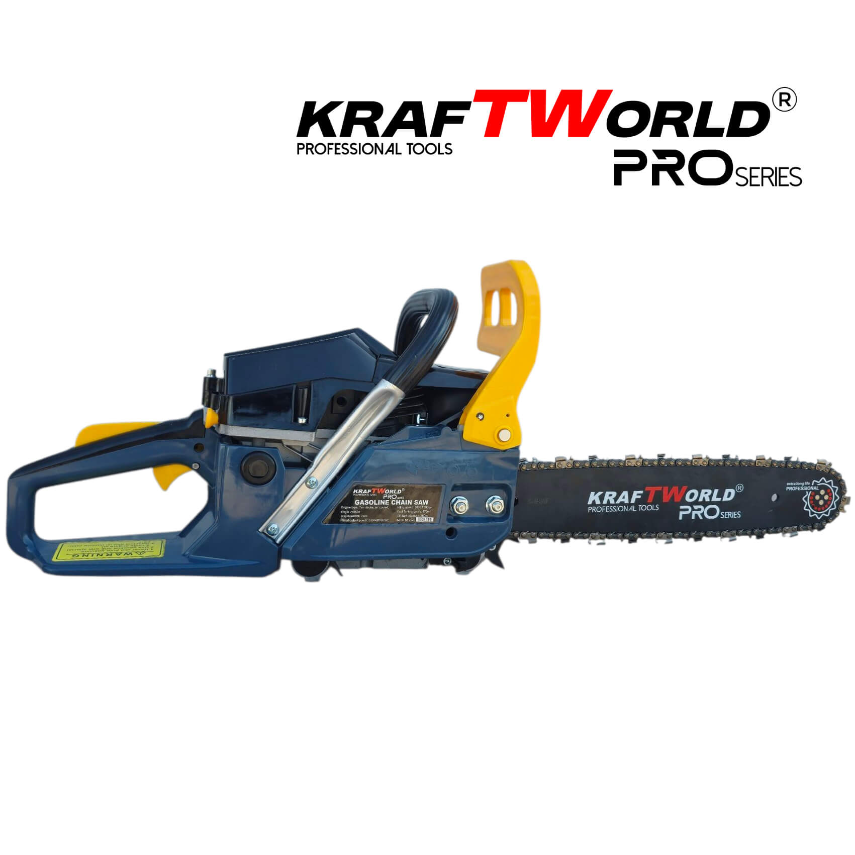 Бензинова Моторна резачка KraftWorld 7.5 HP, 40см верига, 72cc, антивибрационна система ГРАДИНСКИ ИНСТРУМЕНТИ Бензинова Моторна резачка KraftWorld 7.5 HP, 40см верига, 72cc, антивибрационна система