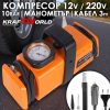 Компресор за гуми KraftWorld – 12V и 220V, 10 Bar