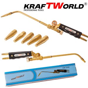 Оксиженова горелка KraftWorld – комплект дюзи Ø1–Ø5, дължина 400 мм ЕЛЕКТРОЖЕНИ Оксиженова горелка KraftWorld – комплект дюзи Ø1–Ø5, дължина 400 мм