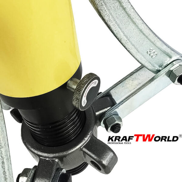 Хидравлична скоба за лагери KraftWorld 15T – трираменна, професионална АВТО Хидравлична скоба за лагери KraftWorld 15T – трираменна, професионална
