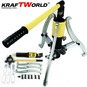 Хидравлична скоба за лагери KraftWorld 15T – трираменна, професионална