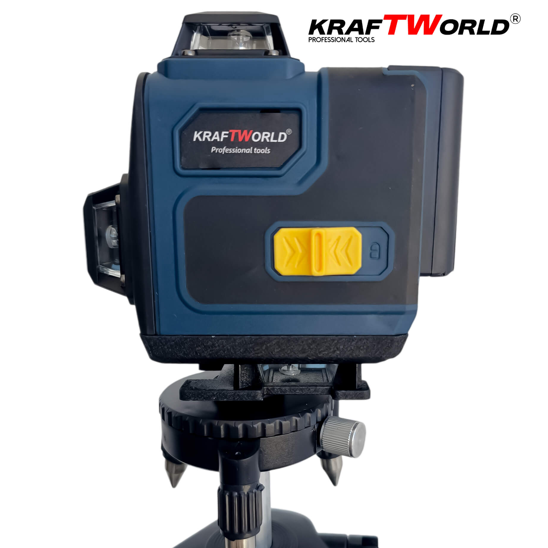 Лазерен нивелир Кraftworld 4×360° с тъчскрийн бутони, дистанционно и тринога в куфар АКУМУЛАТОРНИ ИНСТРУМЕНТИ Лазерен нивелир Кraftworld 4×360° с тъчскрийн бутони, дистанционно и тринога в куфар