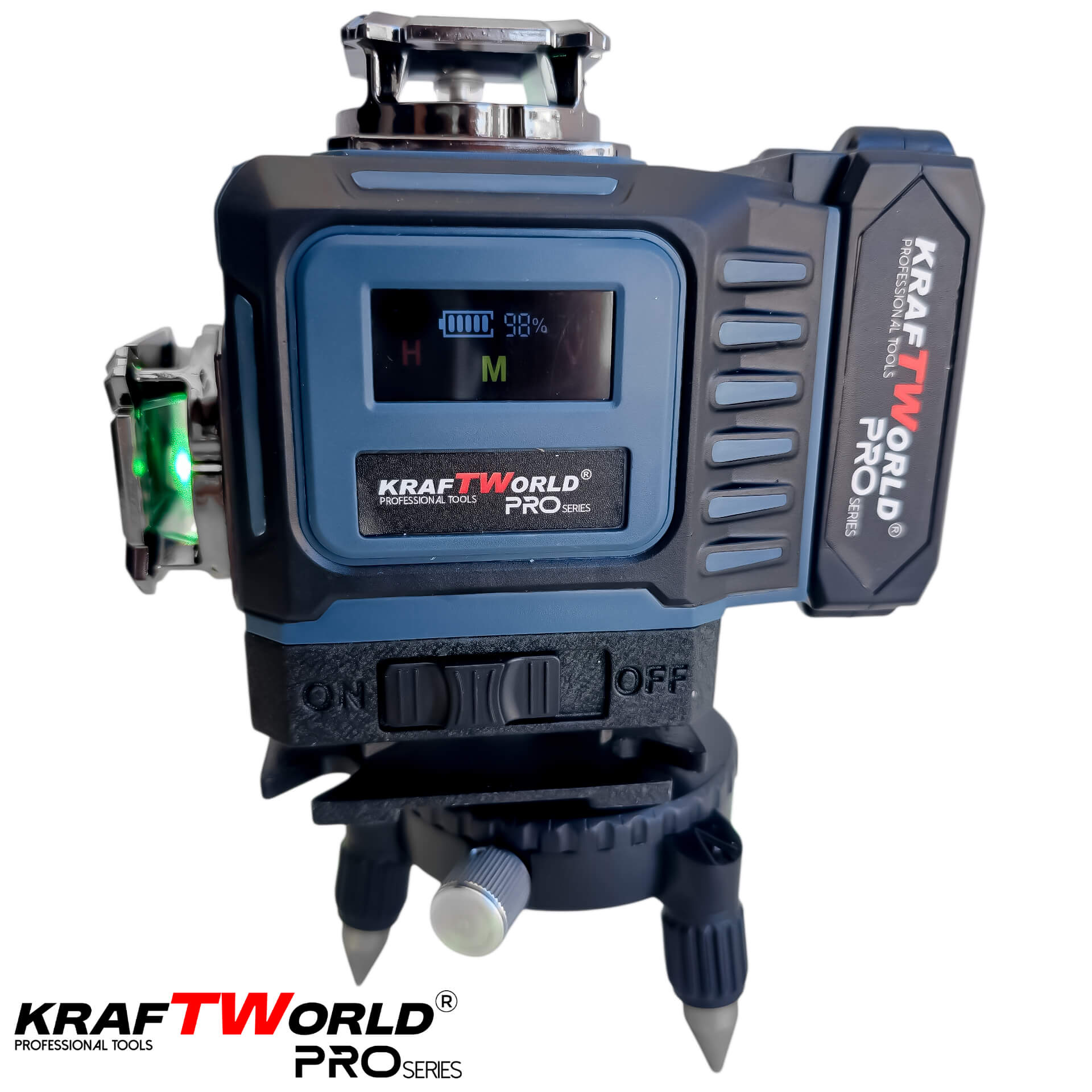 Лазерен Нивелир Kraftworld PRO 4×360° с Пълен Комплект Стойки и Тринога АКУМУЛАТОРНИ ИНСТРУМЕНТИ Лазерен Нивелир Kraftworld PRO 4×360° с Пълен Комплект Стойки и Тринога