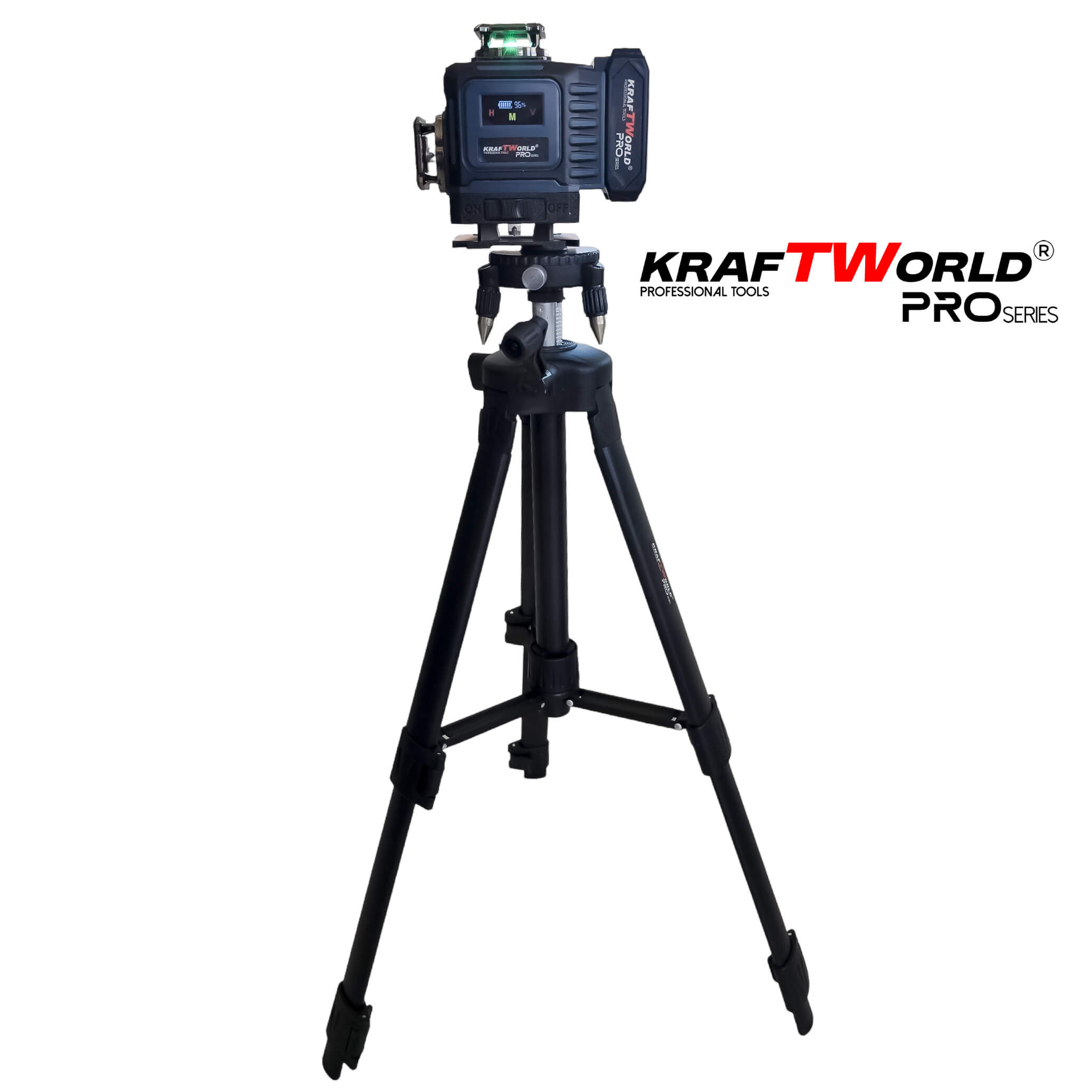 Лазерен Нивелир Kraftworld PRO 4×360° с Пълен Комплект Стойки и Тринога АКУМУЛАТОРНИ ИНСТРУМЕНТИ Лазерен Нивелир Kraftworld PRO 4×360° с Пълен Комплект Стойки и Тринога