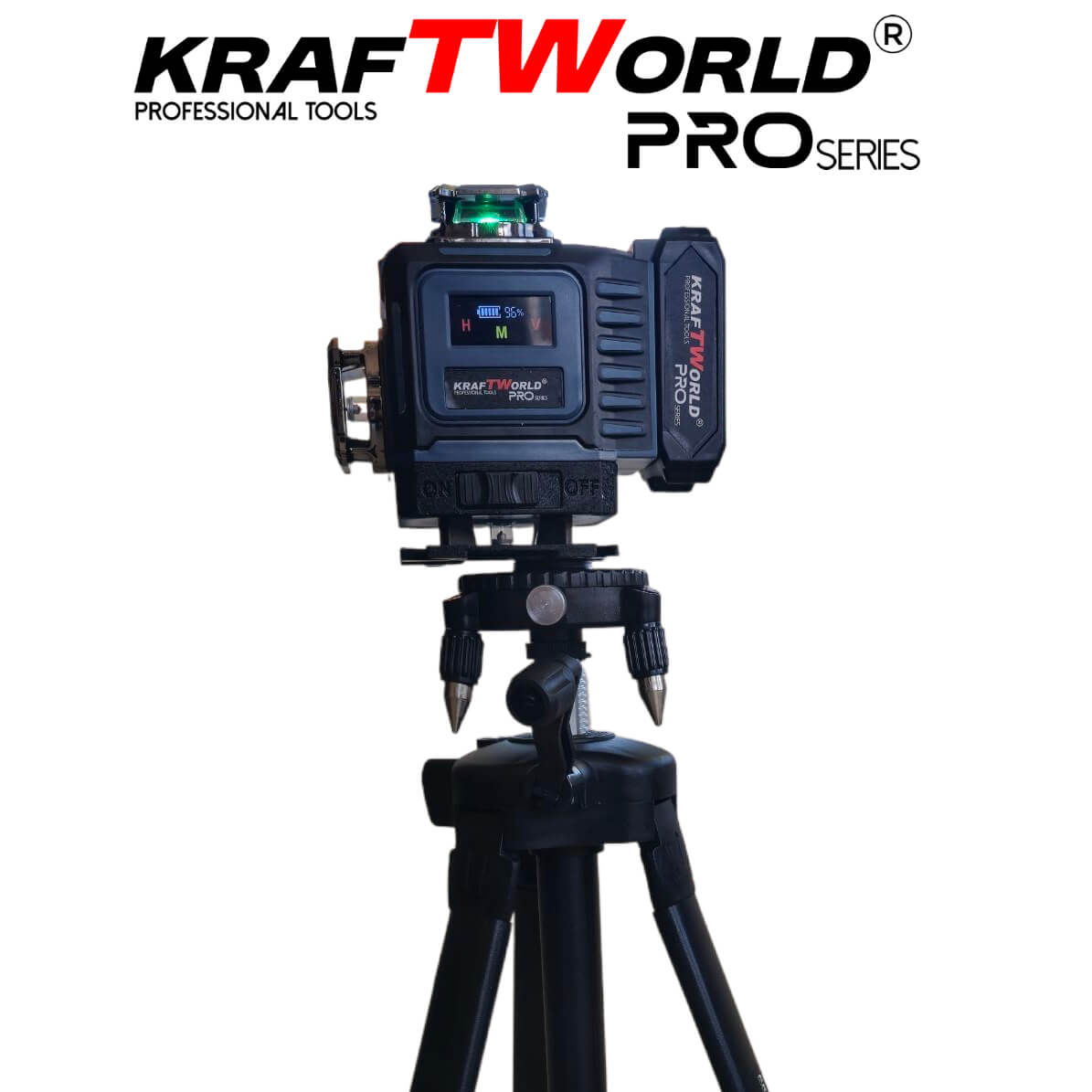 Лазерен Нивелир Kraftworld PRO 4×360° с Пълен Комплект Стойки и Тринога АКУМУЛАТОРНИ ИНСТРУМЕНТИ Лазерен Нивелир Kraftworld PRO 4×360° с Пълен Комплект Стойки и Тринога