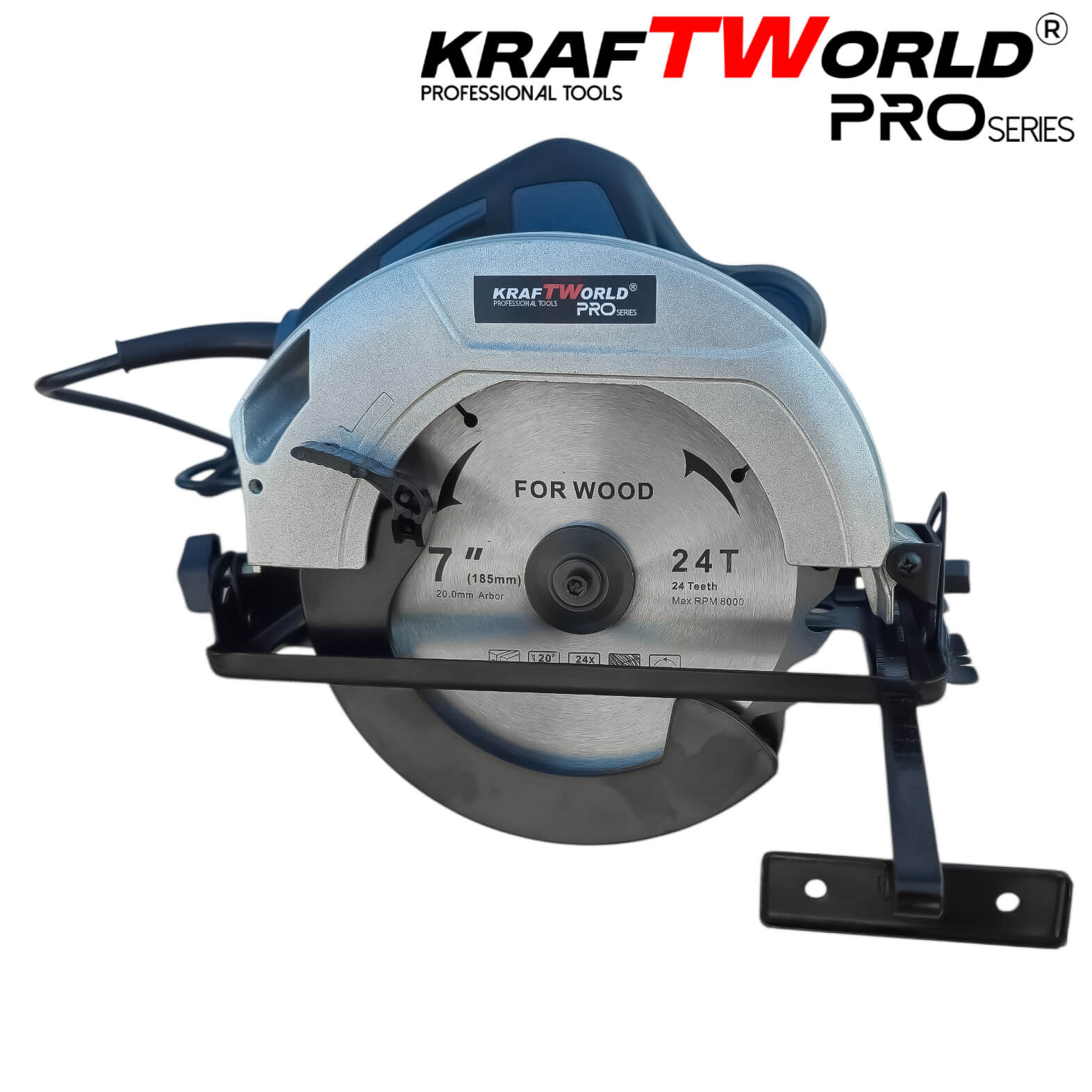 Ръчен циркуляр KraftWorld PRO 1600W, диск 190mm, 45° рязане ЕЛЕКТРИЧЕСКИ ИНСТРУМЕНТИ Ръчен циркуляр KraftWorld PRO 1600W, диск 190mm, 45° рязане