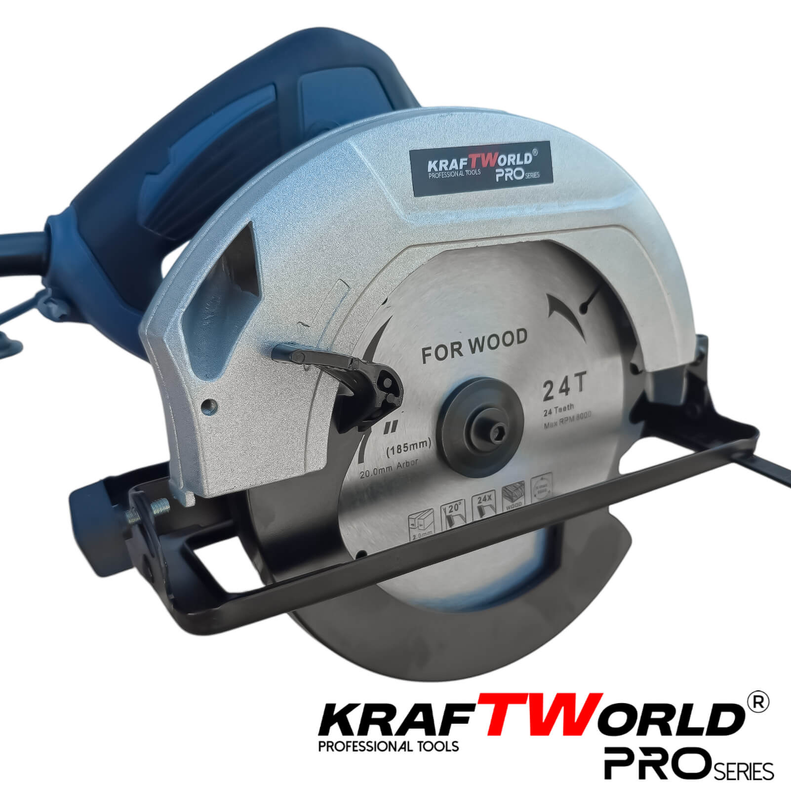 Ръчен циркуляр KraftWorld PRO 1600W, диск 190mm, 45° рязане ЕЛЕКТРИЧЕСКИ ИНСТРУМЕНТИ Ръчен циркуляр KraftWorld PRO 1600W, диск 190mm, 45° рязане