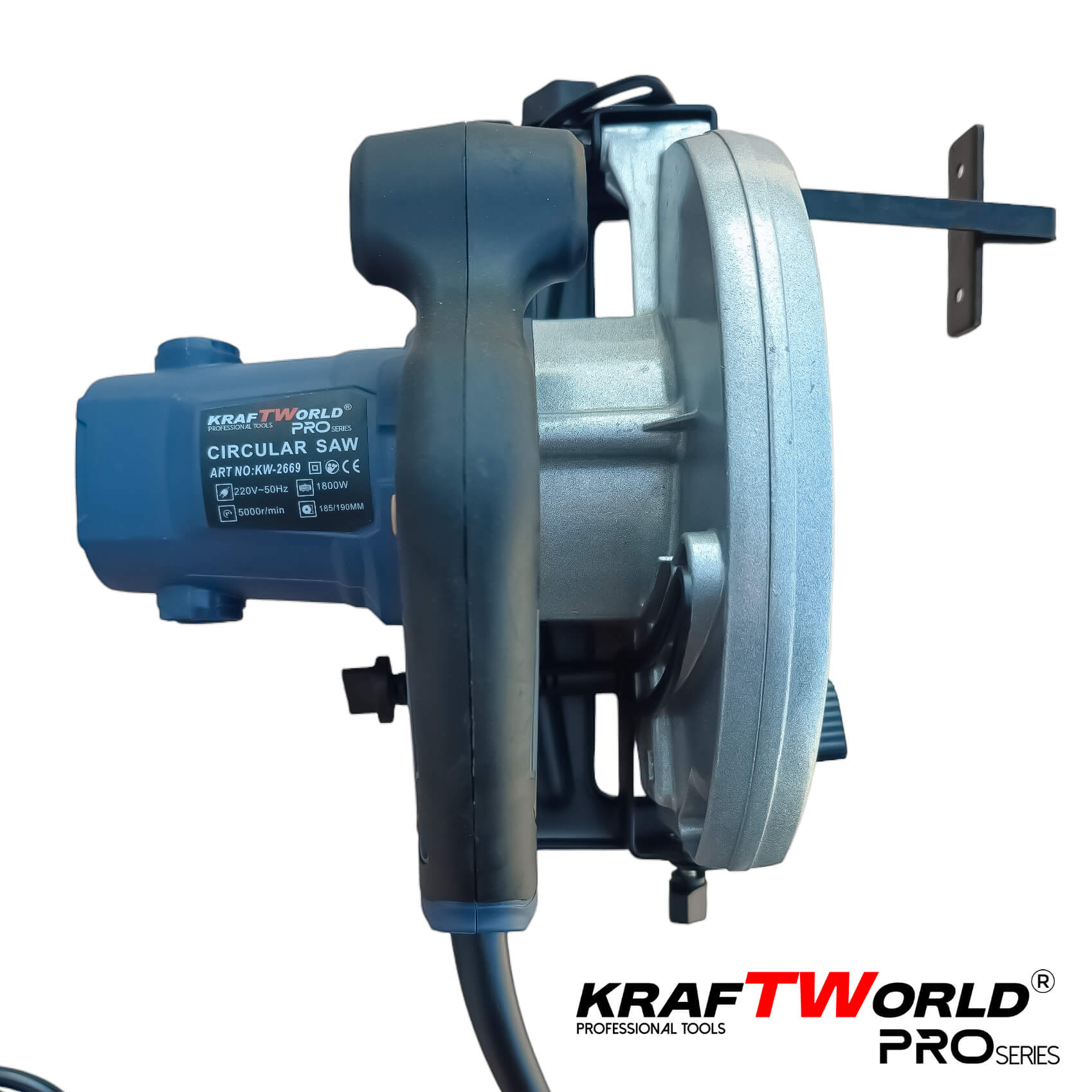 Ръчен циркуляр KraftWorld PRO 1600W, диск 190mm, 45° рязане ЕЛЕКТРИЧЕСКИ ИНСТРУМЕНТИ Ръчен циркуляр KraftWorld PRO 1600W, диск 190mm, 45° рязане