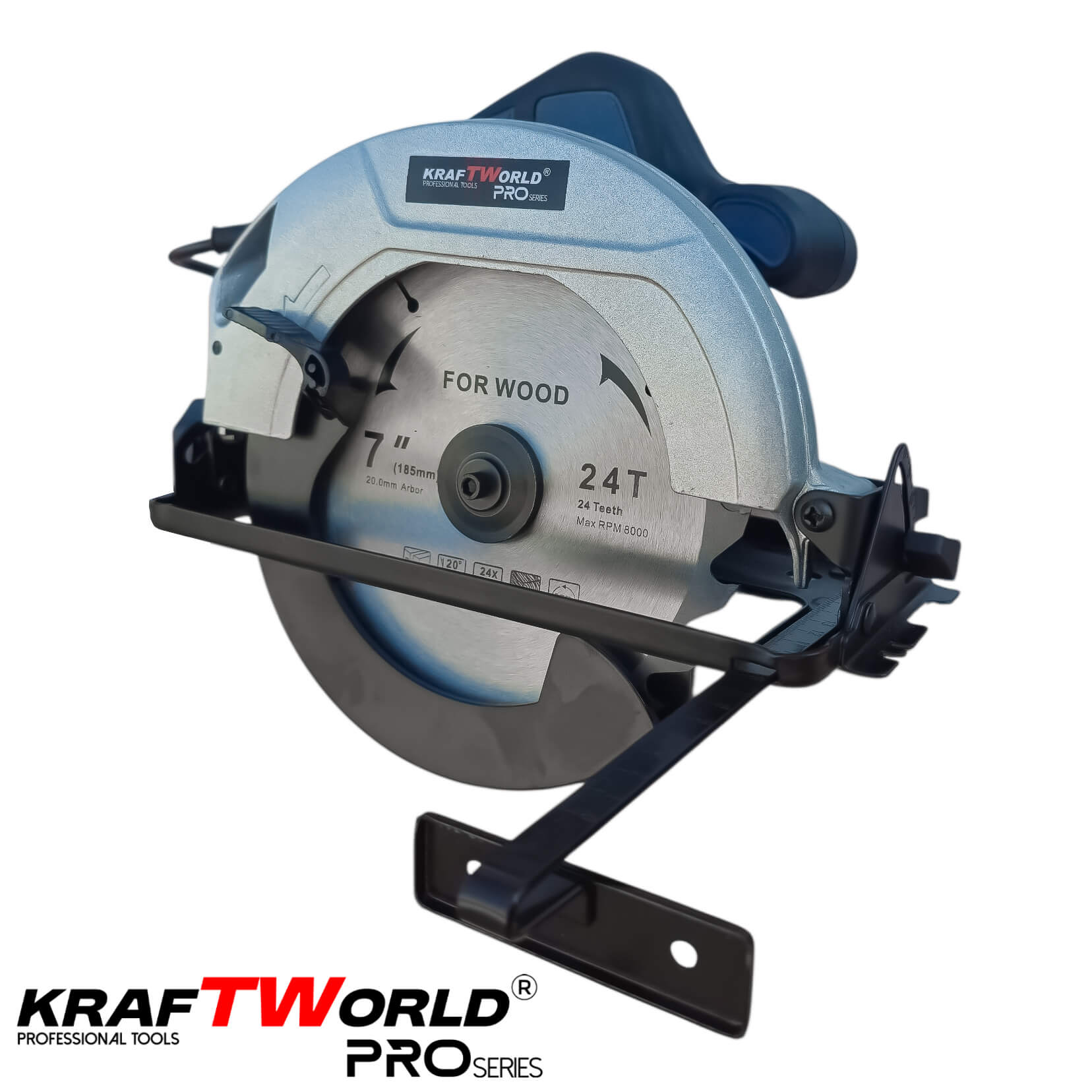 Ръчен циркуляр KraftWorld PRO 1600W, диск 190mm, 45° рязане ЕЛЕКТРИЧЕСКИ ИНСТРУМЕНТИ Ръчен циркуляр KraftWorld PRO 1600W, диск 190mm, 45° рязане