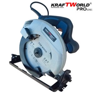 Ръчен циркуляр KraftWorld PRO 1600W, диск 190mm, 45° рязане