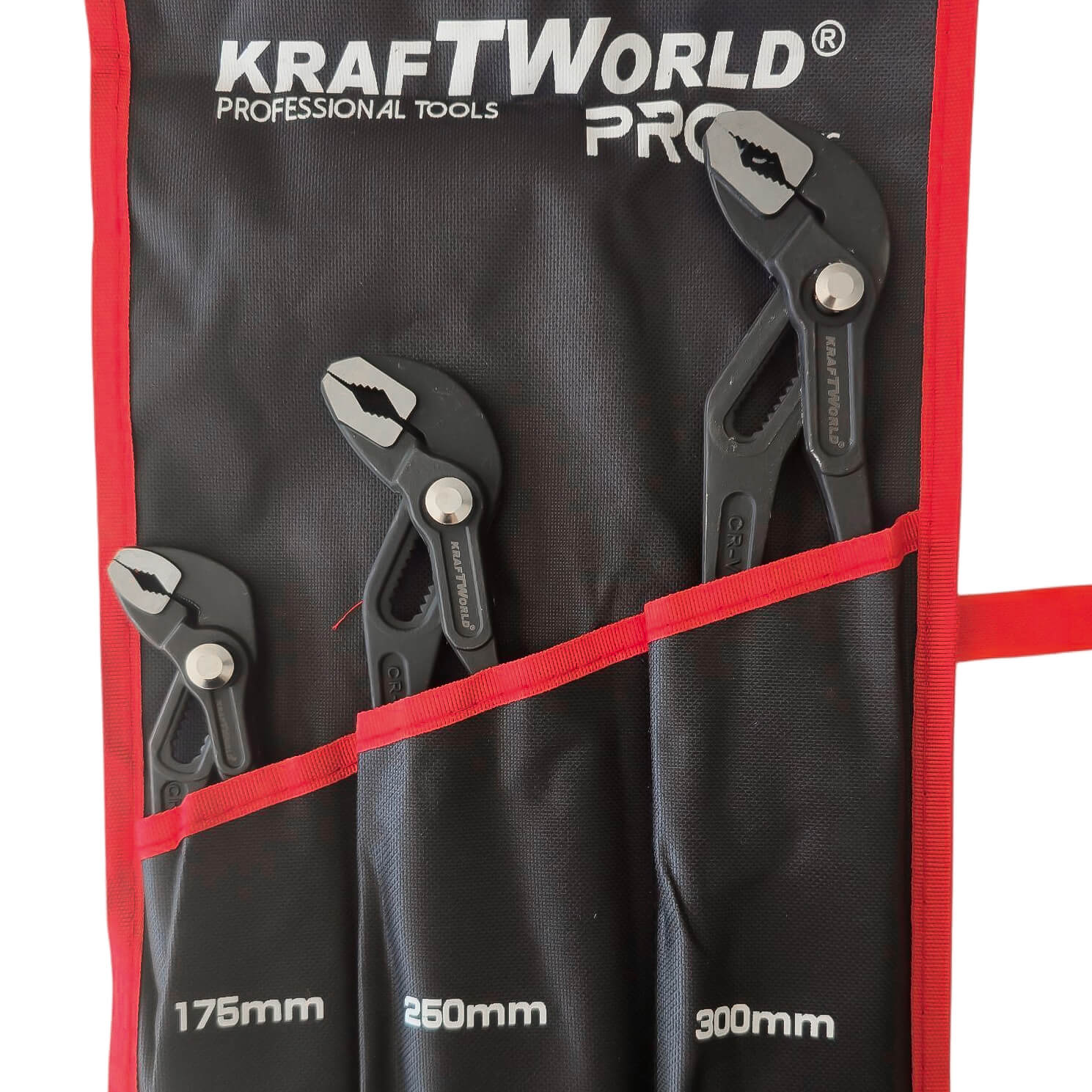 Комплект Водопроводни Клещи тип гарги Kraftworld pro – 3 части 175 мм, 250 мм, 300 мм с калъф РЪЧНИ ИНСТРУМЕНТИ Комплект Водопроводни Клещи тип гарги Kraftworld pro – 3 части 175 мм, 250 мм, 300 мм с калъф