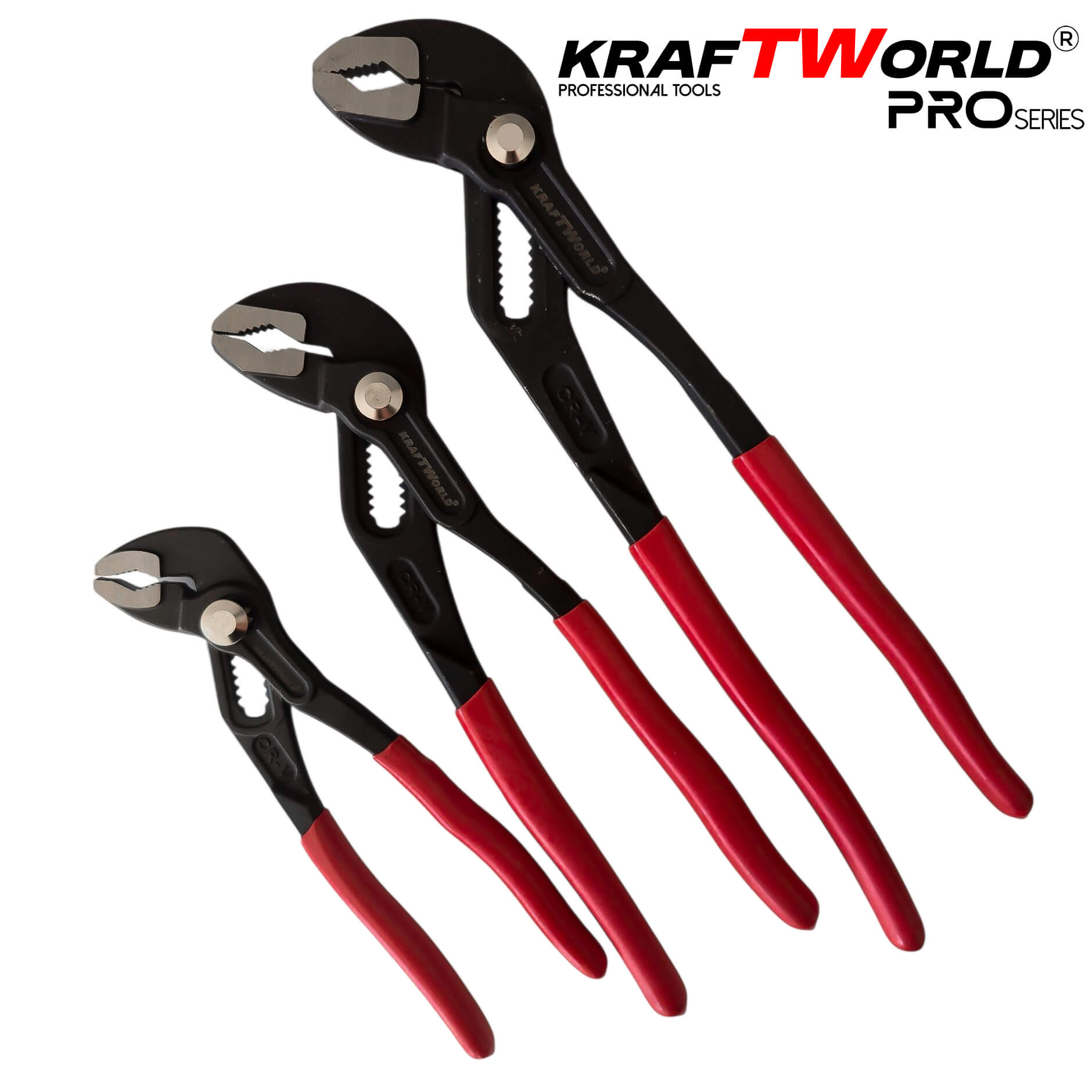 Комплект Водопроводни Клещи тип гарги Kraftworld pro – 3 части 175 мм, 250 мм, 300 мм с калъф РЪЧНИ ИНСТРУМЕНТИ Комплект Водопроводни Клещи тип гарги Kraftworld pro – 3 части 175 мм, 250 мм, 300 мм с калъф
