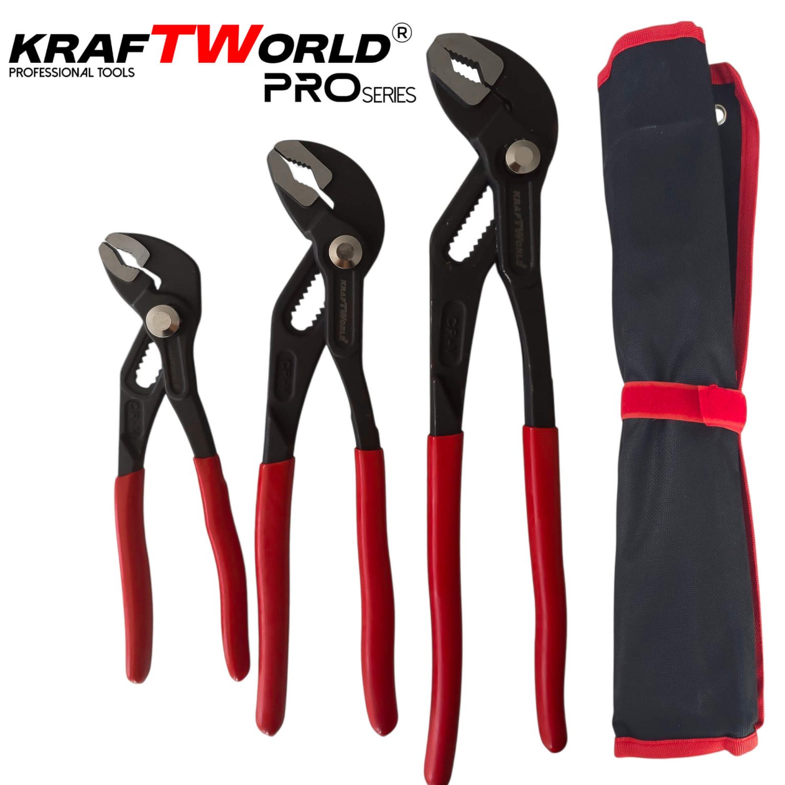 Комплект Водопроводни Клещи тип гарги Kraftworld pro – 3 части 175 мм, 250 мм, 300 мм с калъф РЪЧНИ ИНСТРУМЕНТИ Комплект Водопроводни Клещи тип гарги Kraftworld pro – 3 части 175 мм, 250 мм, 300 мм с калъф