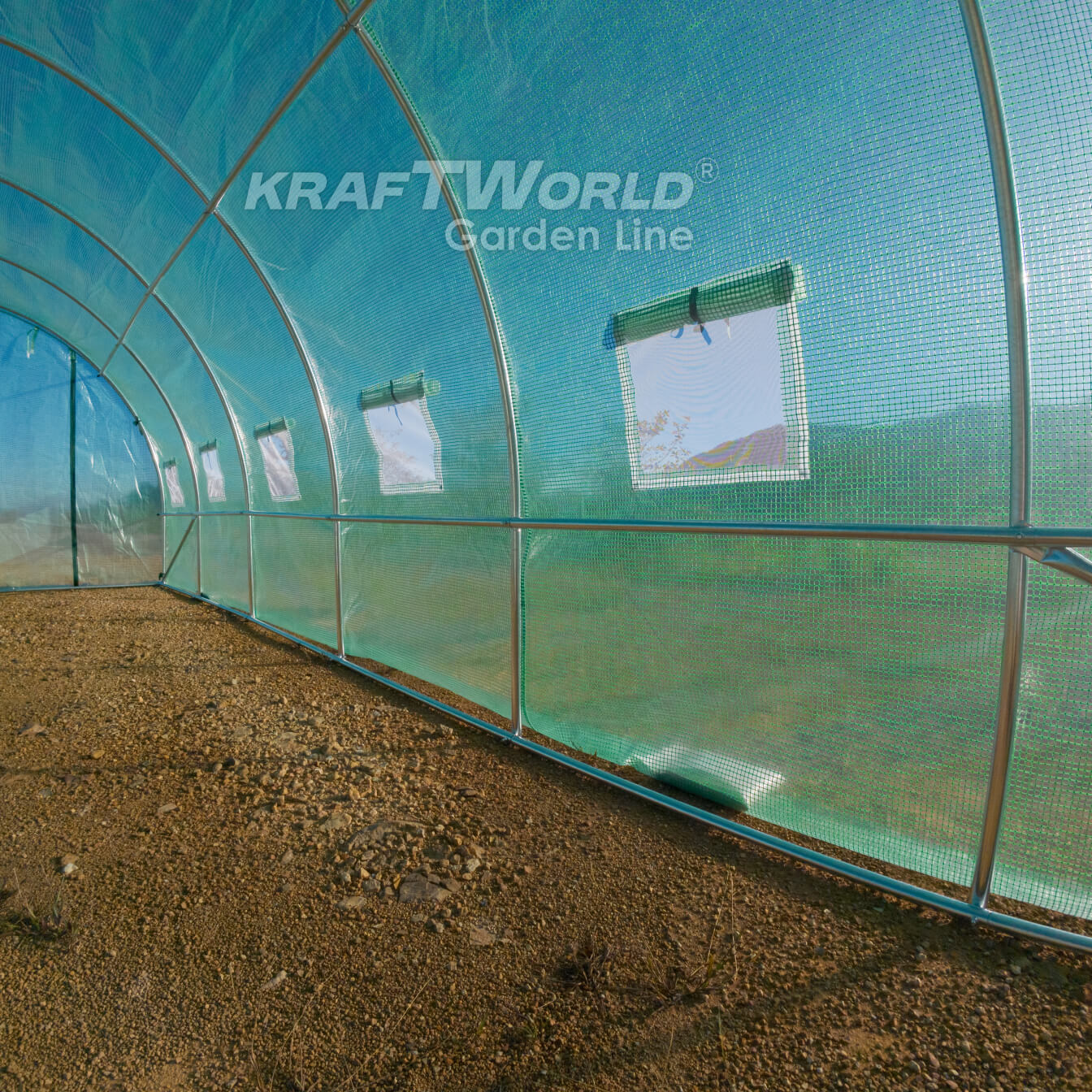 Резервно покривало за оранжерия 10×3×2 м – KraftWorld Garden Line, UV4 армирано покритие и 20 прозореца и 2 врати ДВОР И ГРАДИНА Резервно покривало за оранжерия 10×3×2 м – KraftWorld Garden Line, UV4 армирано покритие и 20 прозореца и 2 врати