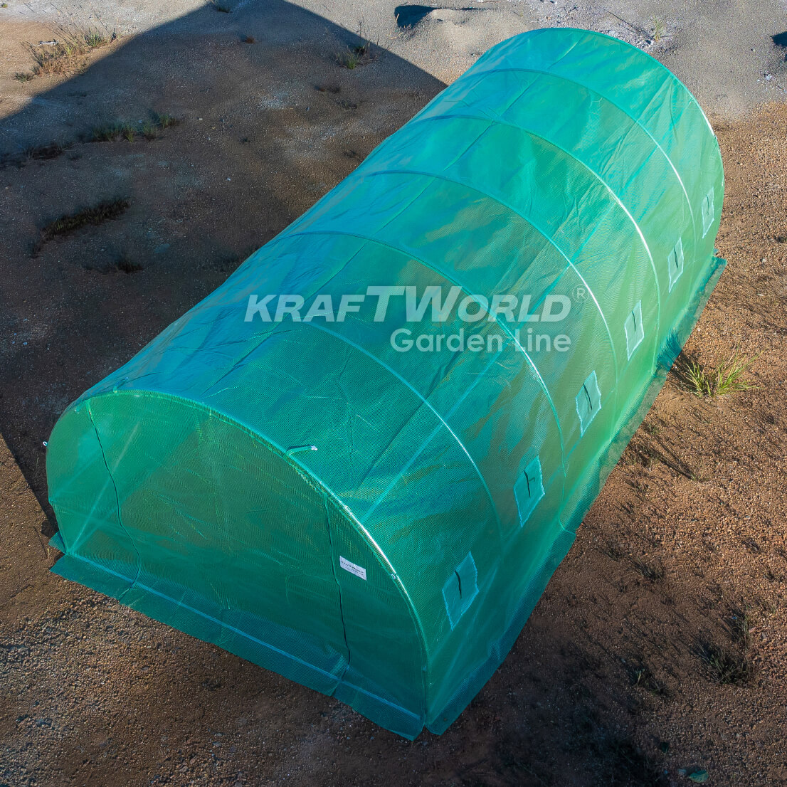 Резервно покривало за оранжерия 6×3×2 м – KraftWorld Garden Line, UV4 армирано покритие и 12 прозореца и 2 врати ДВОР И ГРАДИНА Резервно покривало за оранжерия 6×3×2 м – KraftWorld Garden Line, UV4 армирано покритие и 12 прозореца и 2 врати