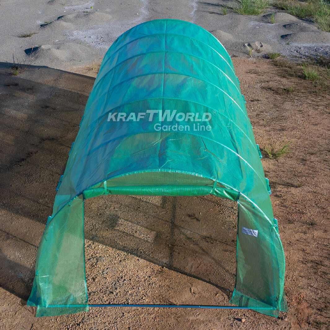 Резервно покривало за оранжерия 6×3×2 м – KraftWorld Garden Line, UV4 армирано покритие и 12 прозореца и 2 врати ДВОР И ГРАДИНА Резервно покривало за оранжерия 6×3×2 м – KraftWorld Garden Line, UV4 армирано покритие и 12 прозореца и 2 врати