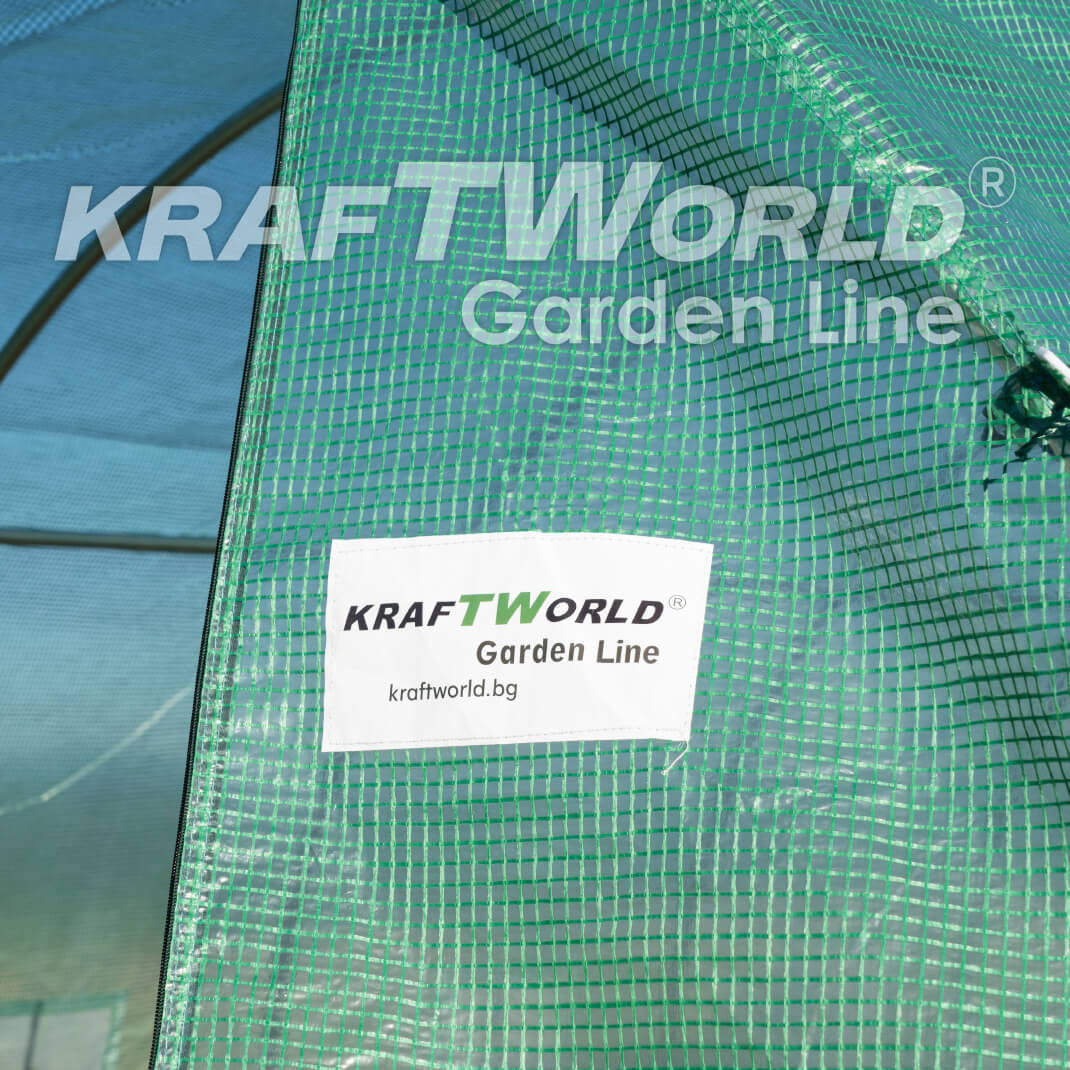 Тунелна Оранжерия KraftWorld Garden Line 4×3×2м – Парник с поцинкована стомана, UV4 армирано покритие и 8 прозореца и 2 врати ДВОР И ГРАДИНА Тунелна Оранжерия KraftWorld Garden Line 4×3×2м – Парник с поцинкована стомана, UV4 армирано покритие и 8 прозореца и 2 врати