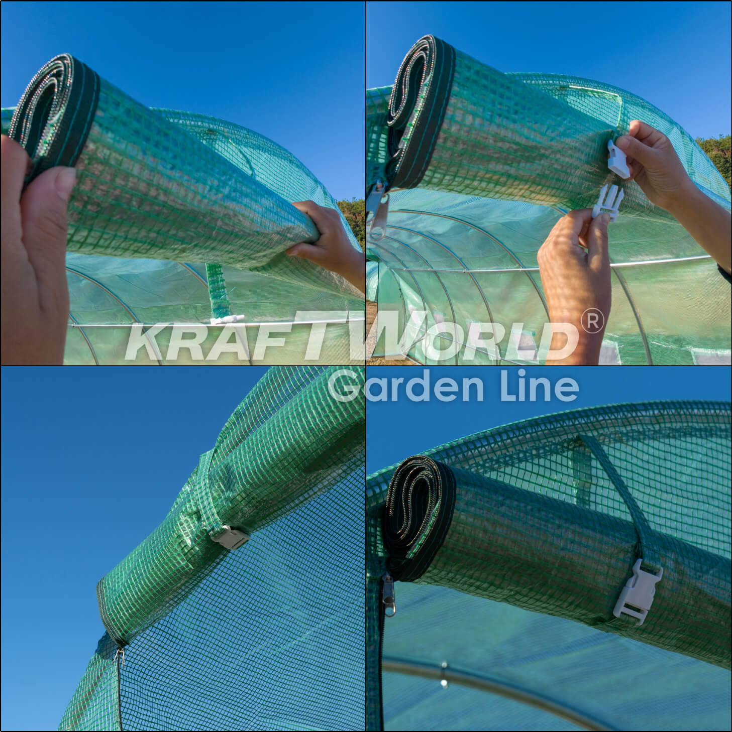 Резервно покривало за оранжерия 10×3×2 м – KraftWorld Garden Line, UV4 армирано покритие и 20 прозореца и 2 врати ДВОР И ГРАДИНА Резервно покривало за оранжерия 10×3×2 м – KraftWorld Garden Line, UV4 армирано покритие и 20 прозореца и 2 врати