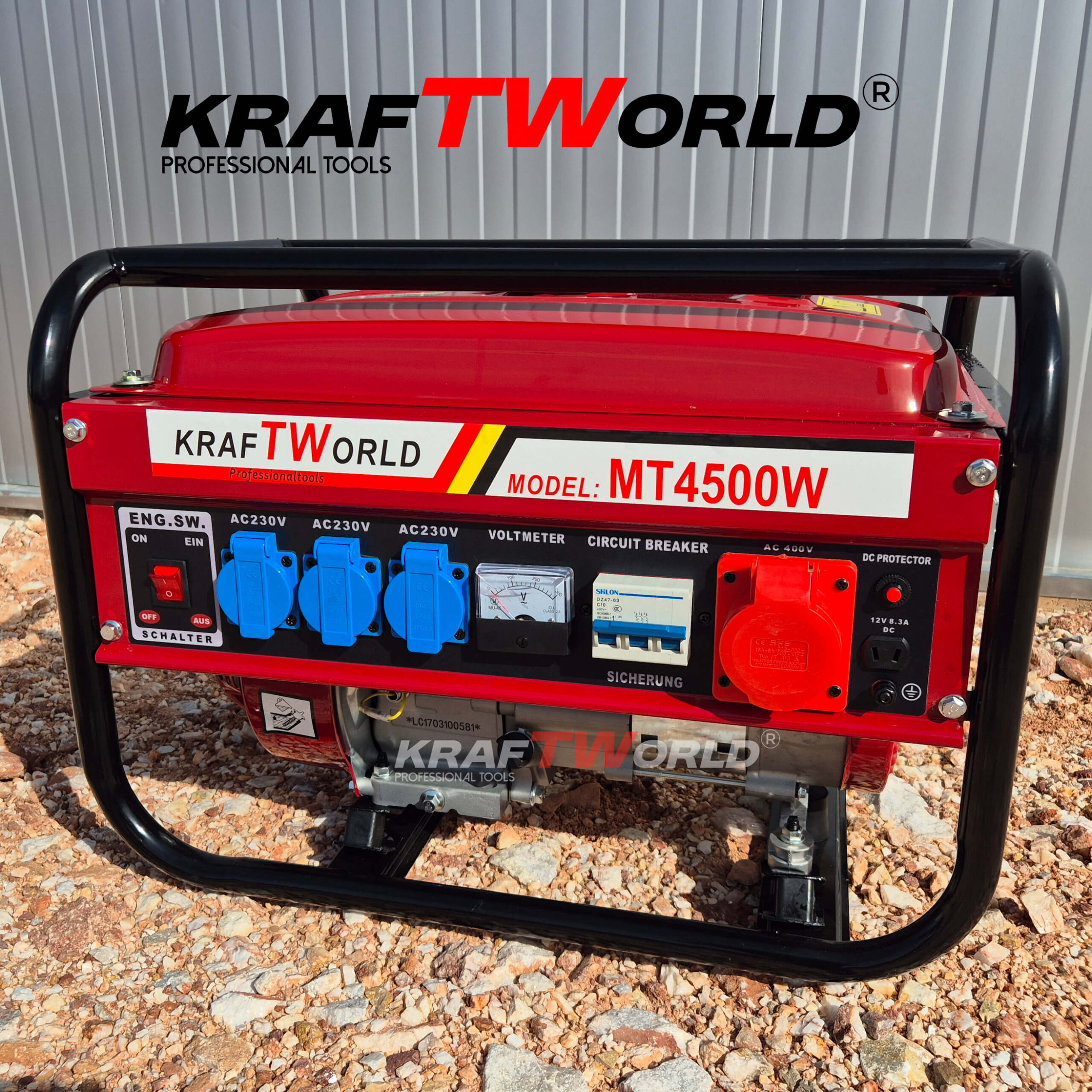 Четиритактов Бензинов Генератор Kraftworld 4.5kW – Монофазен Агрегат за ток ГЕНЕРАТОРИ Четиритактов Бензинов Генератор Kraftworld 4.5kW – Монофазен Агрегат за ток