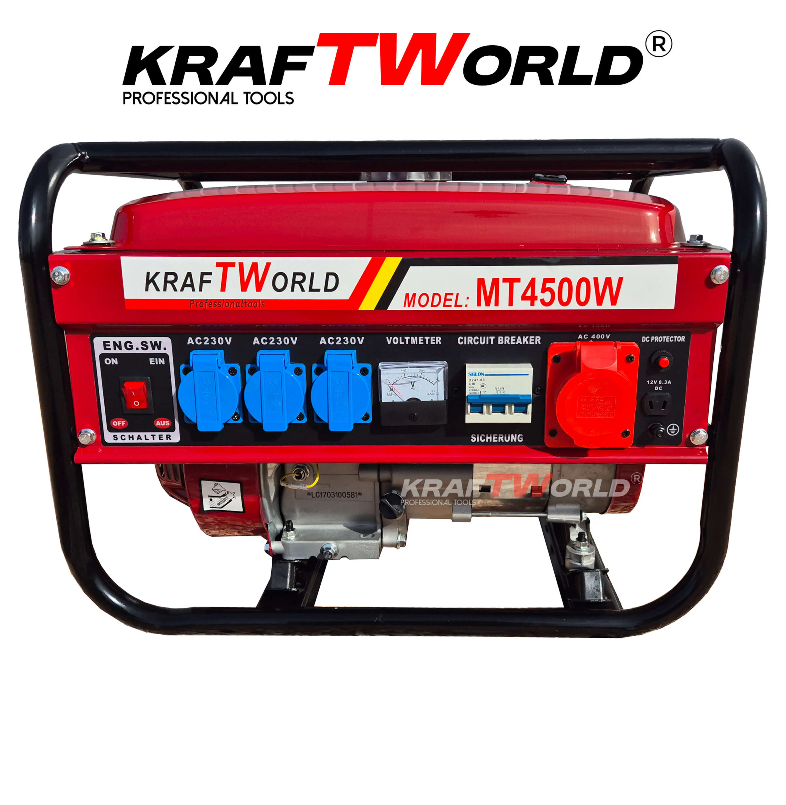 Четиритактов Бензинов Генератор Kraftworld 4.5kW – Монофазен Агрегат за ток ГЕНЕРАТОРИ Четиритактов Бензинов Генератор Kraftworld 4.5kW – Монофазен Агрегат за ток